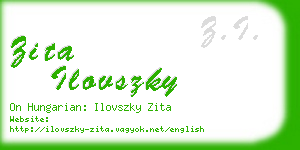 zita ilovszky business card